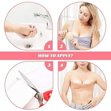 Boob Tape for Breast Lift A-E, Secure & Comfortable