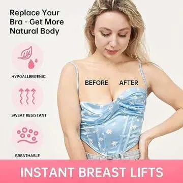 Boob Tape for Breast Lift A-E, Secure & Comfortable