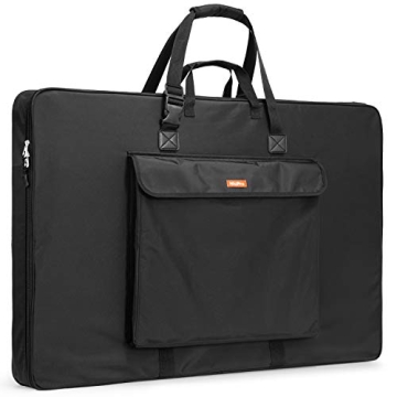 Nicpro Upgrade Art Portfolio Bag - 24" x 36" Waterproof Nylon Artist Case with Storage and Adjustabl...