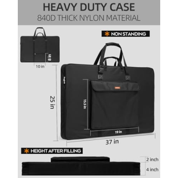Nicpro 24x36 Waterproof Art Portfolio Bag for Artists
