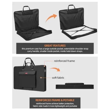 Nicpro 24x36 Waterproof Art Portfolio Bag for Artists
