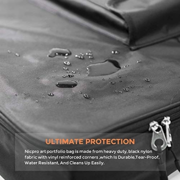 Nicpro 24x36 Waterproof Art Portfolio Bag for Artists