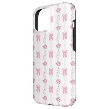 iPhone 15 Coquette Pink Bows and Roses Case
