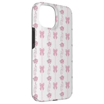 iPhone 15 Coquette Pink Bows and Roses Case