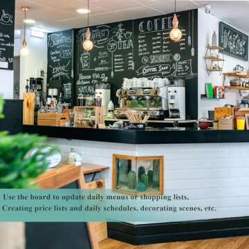 Qiytecno Chalk Board Contact Paper with Adhesive, 24" x 36" Magnetic Chalkboards for Wall, Wallpaper Sheets for Office for School and Kids, Includes Liquid Chalks Markers and Dishcloth and Magnet