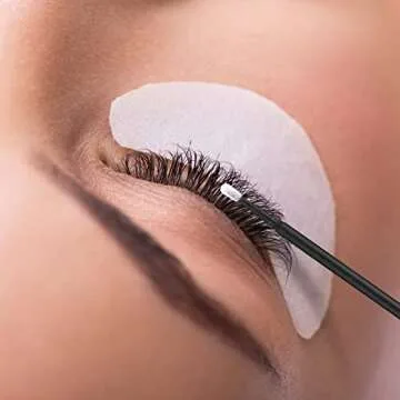 tifanso 400PCS Micro Cotton Swabs, Disposable Eyelash Microswabs for Eyelash Extensions, Lash Brush Applicators Black(Head Diameter: 2.0mm)