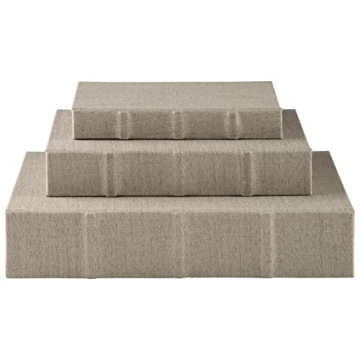 Stylish 3 Piece Faux Book Keepsake Storage Box Set