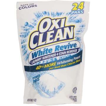 OxiClean White Revive Laundry Whitener and Stain Remover Power Paks, 24 Count (Pack of 2)