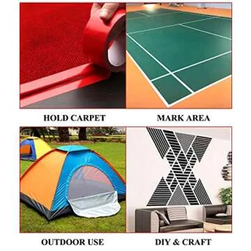 LLPT Duct Tape Premium Grade 1.6 Inches x 108 Feet x 11 Mil Easy Tear Residue Free Strong Adhesive Color Pink (DT411)