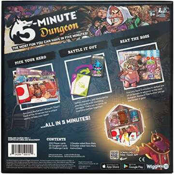 Wiggles 3D 5-Minute Dungeon A Chaotic, Co-Operative, Real-time Card Game | Fast-Paced Board Game | for Families, Ages 8 & up | 2-5 Players