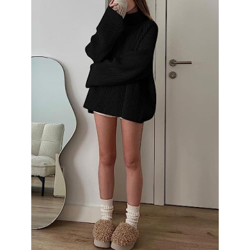 LILLUSORY Turtleneck Oversized Chunky Sweater for Women