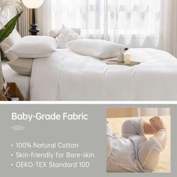 JELLYMONI Cotton Duvet Cover - Breathable Bedding Set