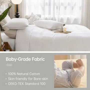 JELLYMONI Cotton Duvet Cover - Breathable Bedding Set