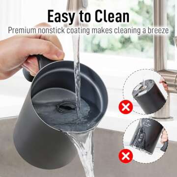 Zulay 4-in-1 Milk Frother and Steamer - Automatic Hot and Cold Foam Maker with Auto Shut Off & Temperature Control for Coffee, Latte, Cappuccino, Hot Chocolate - Black