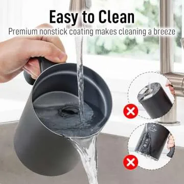 Zulay 4-in-1 Milk Frother and Steamer - Automatic Hot and Cold Foam Maker with Auto Shut Off & Temperature Control for Coffee, Latte, Cappuccino, Hot Chocolate - Black