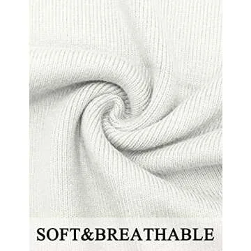 CHERFLY Women's V Neck Sweater Dresses Batwing Long Sleeve Backless Bodycon Long Dress with Belt(Bright White,XX-Large)