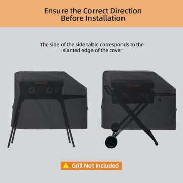 NOELIFE Grill Cover for Blackstone 22 inch Griddle with Hood and Stand, Waterproof Griddle Accessories for Blackstone 17 and 22 inch, Windproof and UV Resistant (Cover only)