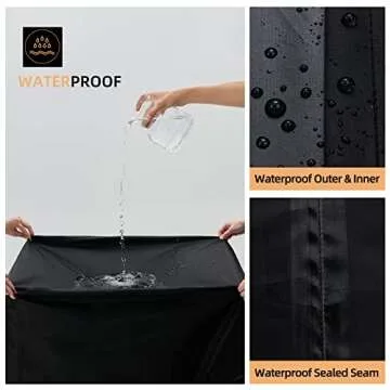 NOELIFE Grill Cover for Blackstone 22 inch Griddle with Hood and Stand, Waterproof Griddle Accessories for Blackstone 17 and 22 inch, Windproof and UV Resistant (Cover only)