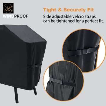 NOELIFE Grill Cover for Blackstone 22 inch Griddle with Hood and Stand, Waterproof Griddle Accessories for Blackstone 17 and 22 inch, Windproof and UV Resistant (Cover only)