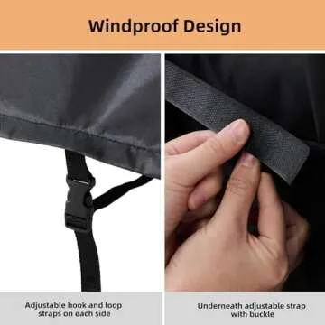 NOELIFE Grill Cover for Blackstone 22 inch Griddle with Hood and Stand, Waterproof Griddle Accessories for Blackstone 17 and 22 inch, Windproof and UV Resistant (Cover only)