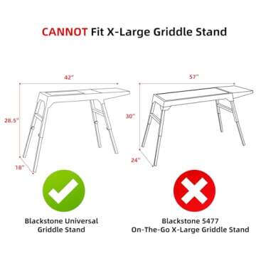 NOELIFE Grill Cover for Blackstone 22 inch Griddle with Hood and Stand, Waterproof Griddle Accessories for Blackstone 17 and 22 inch, Windproof and UV Resistant (Cover only)