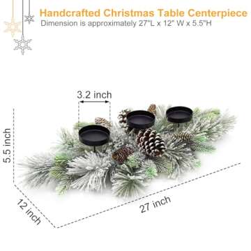 Elegant Christmas Table Centerpiece with Candles