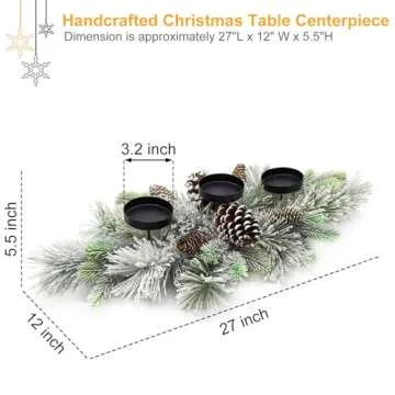 Elegant Christmas Table Centerpiece with Candles