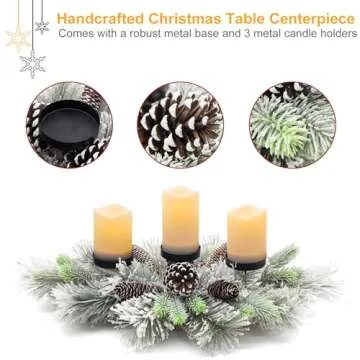 Elegant Christmas Table Centerpiece with Candles