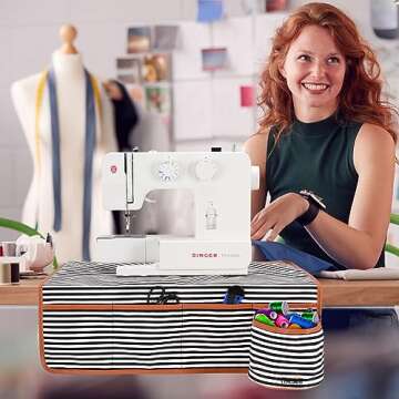 FINESUN Sewing Machine Cover,for Brother, Singer, Bernina and Most Machines (Stripes)