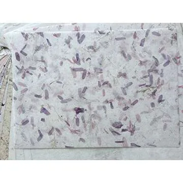 8.5x12 Inches Mulberry Paper Sheet Design Craft Hand Made Art Tissue Japan Origami Washi Wholesale Bulk Sale Unryu Suppliers Thailand Products Card Making Paper with Dried leaves 50 Sheets
