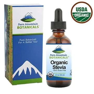 Organic Liquid Stevia Sweetener - Zero Calorie Sugar Substitute
