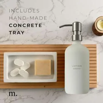 MaisoNovo Soap Dispenser Set with Silver Pumps - 3-Piece