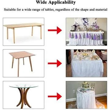 9ft White Tulle Table Skirt for Elegant Table Decor