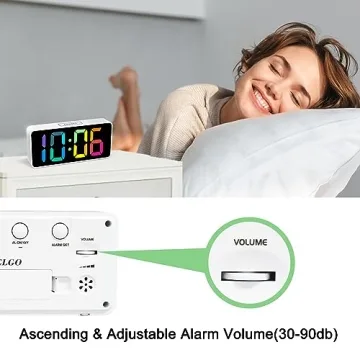 Welgo 7.5" Dimmable Digital Alarm Clock for All Ages