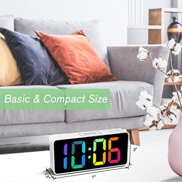 Welgo 7.5" Dimmable Digital Alarm Clock for All Ages