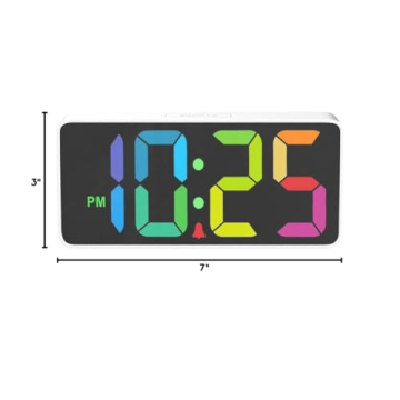 Welgo 7.5" Dimmable Digital Alarm Clock for All Ages