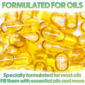 XPRS Nutra Size 0 Empty Vegan Capsules - 100 Count Clear Veggie Capsules for Essential Oils - Empty ...