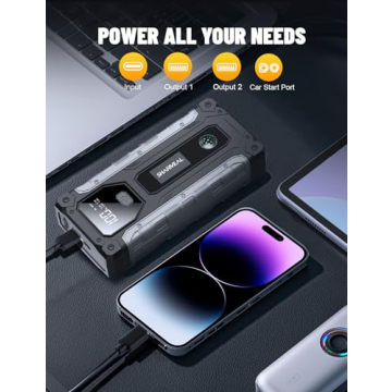Sharmeal 5000A Car Jump Starter for Gas and Diesel Engines