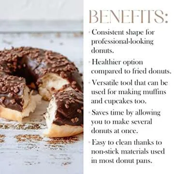 Bellemain Premiere Donut Pan for Baking | Nonstick 12.5 x 8.5” Doughnut Pan with 6-Doughnut Molds | Steel Donut Trays | Make Perfect Bagels and Cake Donuts (2)