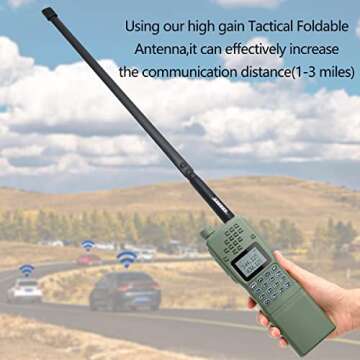 Baofeng AR-152 10W Ham Radio Tactical Powerful Dual Band Handheld Radio Long Range Baofeng UV-5R Upgrade Two Way Radio with Tactical Antenna,12000mAh Battery and Programming Cable Full Kit