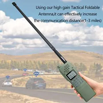 Baofeng AR-152 10W Ham Radio Tactical Powerful Dual Band Handheld Radio Long Range Baofeng UV-5R Upgrade Two Way Radio with Tactical Antenna,12000mAh Battery and Programming Cable Full Kit