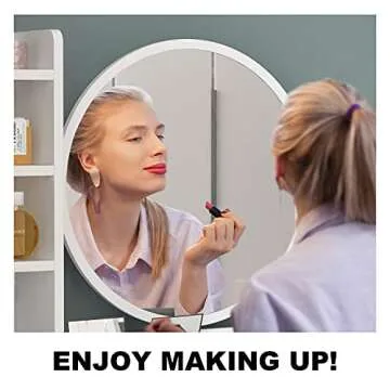 Elegant FAMAPY Makeup Vanity Set with Large Storage