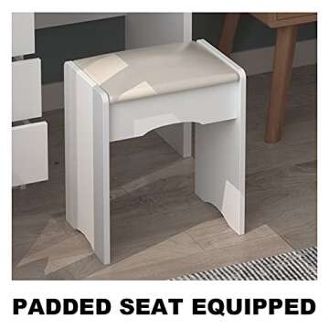 Elegant FAMAPY Makeup Vanity Set with Large Storage