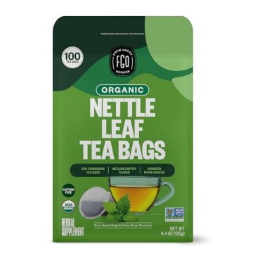 FGO Organic Nettle Leaf Tea Bags, 100 Count, Eco-Conscious & Caffeine Free