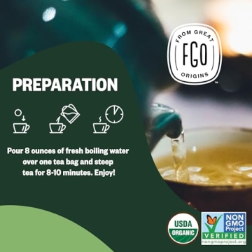 FGO Organic Nettle Leaf Tea, Eco-Friendly & Caffeine-Free