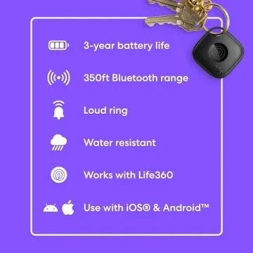 Bluetooth Tracker 4-Pack for Keys & Phones - Tile Mate 2024