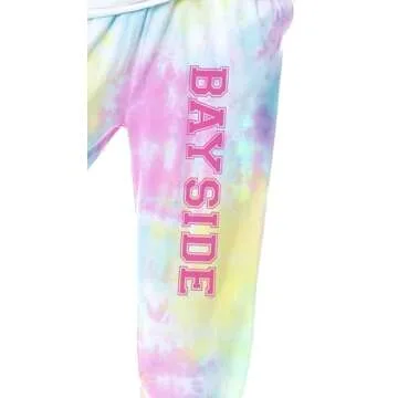 INTIMO Saved By The Bell Womens' Character Bayside TV Show Sleep Pajama Set (Large) Multicolored