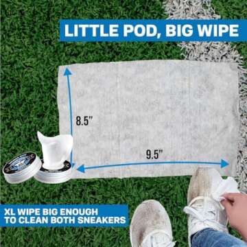 Game Face Wipes Sneaker Cleaner - On-The-Go Shoe Cleaning Wipes | Sneaker Eraser Shoes Anywhere | Us...