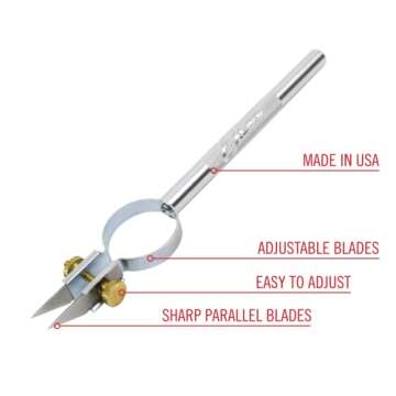 Excel Blades 30608 Dual Strip Cutter, Dual Twin Blade Knife Parallel Number 59 Blades, Adjustable Wi...