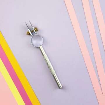 Excel Blades 30608 Dual Strip Cutter, Dual Twin Blade Knife Parallel Number 59 Blades, Adjustable Width Strip Cutter, Cutting Tool for Paper, Clay etc